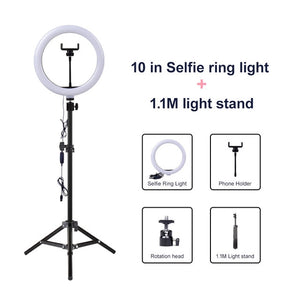Led Ring Light With Phone Tripod Stand