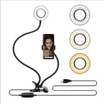 Flexible Phone Ring Led Light for Video with Mic